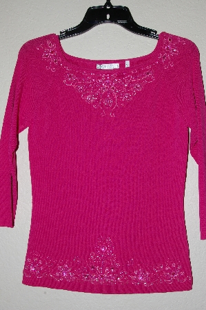 +MBADG #18-157  "Felicity Fancy Hot Pink Beaded Sweater"