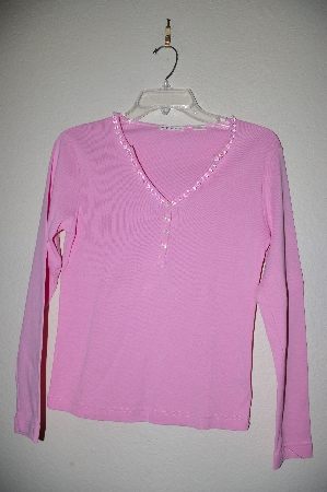 +MBADG #18-186  "Pink One Of A Kind Hand Beaded Top"