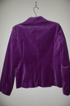 +MBADG #18-215  "Chadwicks Purple Velvet Button Front Jacket"