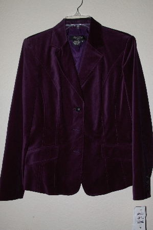 +MBADG #18-238  "Peck & Peck Dark Purple Velvet Blazer"