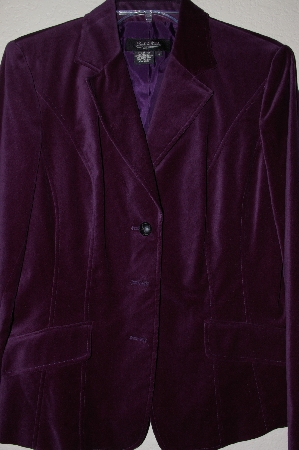 +MBADG #18-238  "Peck & Peck Dark Purple Velvet Blazer"