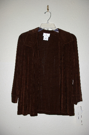 +MBADG #52-376  "The Travel Collection Brown Stretch Cardigan"
