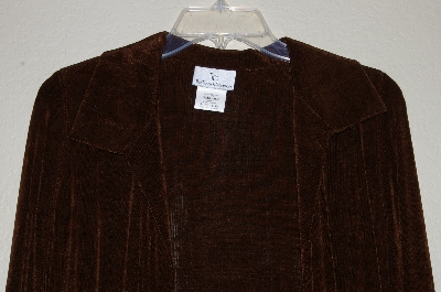 +MBADG #52-376  "The Travel Collection Brown Stretch Cardigan"