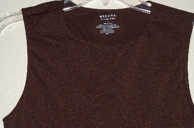 +MBADG  #52-349  "Merona Brown Stretch Sleeveless Top"
