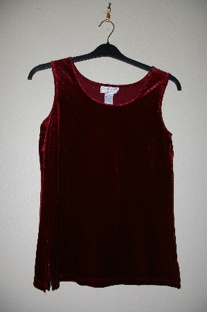 +MBADG #52-319  "Victor Costa Sleveless Red Velvet Top"