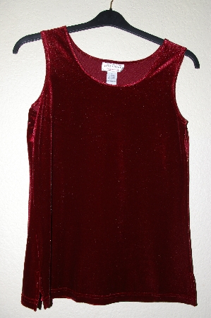 +MBADG #52-319  "Victor Costa Sleveless Red Velvet Top"