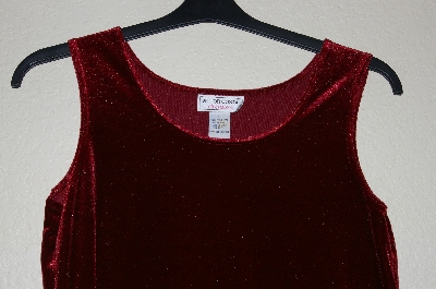 +MBADG #52-319  "Victor Costa Sleveless Red Velvet Top"