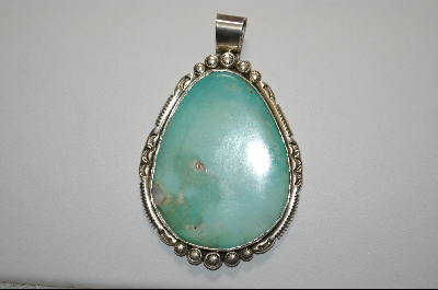 +MBA #EBP   "Artist Signed "E.Belone" Blue Turquoise Pendant