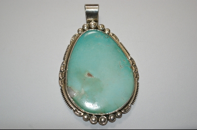 +MBA #EBP   "Artist Signed "E.Belone" Blue Turquoise Pendant