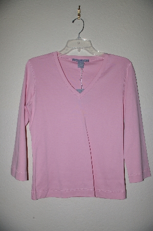 +MBADG #52-158  "Carroll Reed Pink Stretch V-Neck Top"
