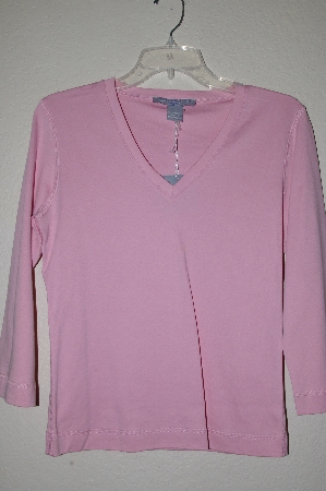 +MBADG #52-158  "Carroll Reed Pink Stretch V-Neck Top"