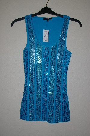 +MBADG #31-025  "Express Fancy Blue Sequined Tank"