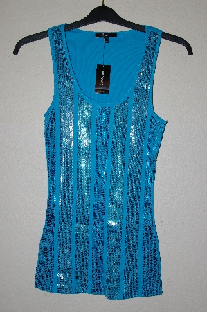 +MBADG #31-025  "Express Fancy Blue Sequined Tank"