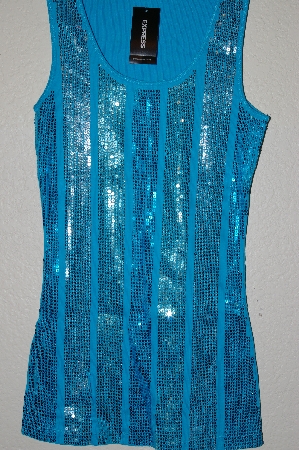 +MBADG #31-025  "Express Fancy Blue Sequined Tank"