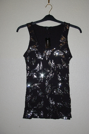 +MBADG #31-037  "Express Fancy Black Sequined Tank"