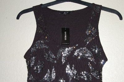 +MBADG #31-037  "Express Fancy Black Sequined Tank"