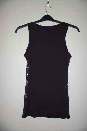 +MBADG #31-037  "Express Fancy Black Sequined Tank"