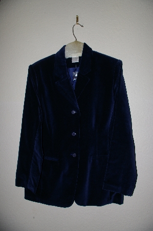 +MBADG #31-183  "Jessica Holbrook Navy Velveteen Blazer"