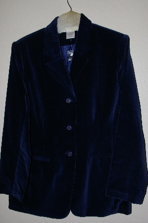 +MBADG #31-183  "Jessica Holbrook Navy Velveteen Blazer"