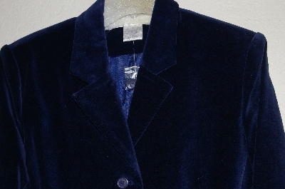 +MBADG #31-183  "Jessica Holbrook Navy Velveteen Blazer"