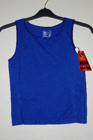 +MBADG #31-177  "Seamless Style Blue Stretch Tank"