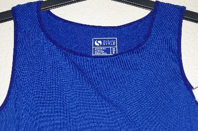 +MBADG #31-177  "Seamless Style Blue Stretch Tank"