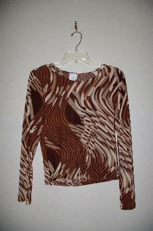 +MBADG #31-237  "Diamond's USA Francy Brown Stretch Top"