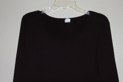 +MBADG #31-240  "Dotty G. Petites Fancy Black Stretch Ruffel Top"