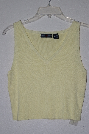 +MBADG #31-265  "Jaime Scott Light Yellow Knit Short Tank"