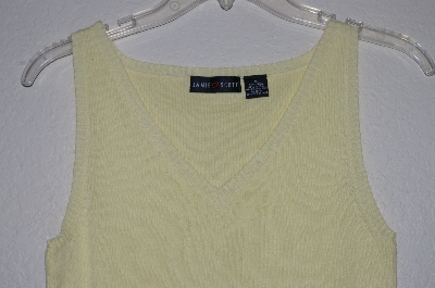 +MBADG #31-265  "Jaime Scott Light Yellow Knit Short Tank"