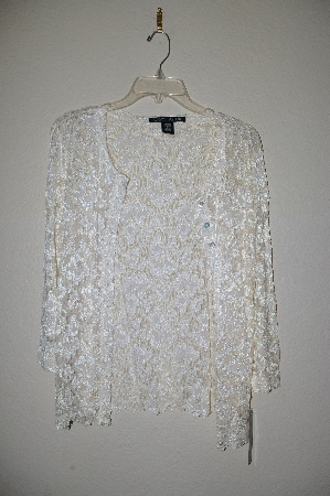+MBADG #31-342  "Scott Taylor Fancy Yellow Lace Cardigan"