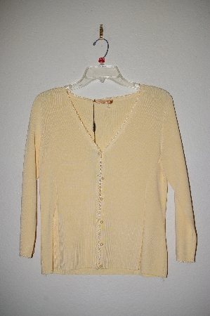 +MBADG #31-324  "Belldini Fancy Yellow Knit Cardigan"