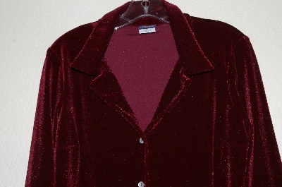 +MBADG #31-439  "Boston Proper Fancy Red Velvet Shirt"