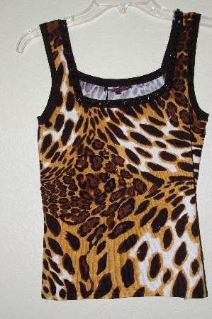 +MBADG #3-032  "Fontana Fancy Animal Print Embelished Tank"