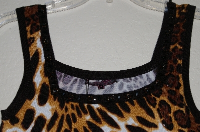 +MBADG #3-032  "Fontana Fancy Animal Print Embelished Tank"