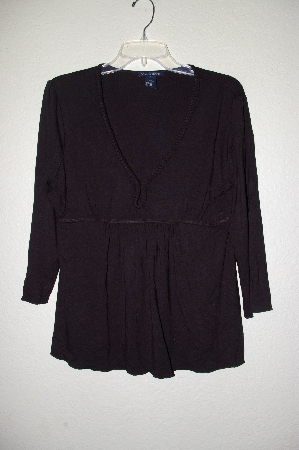 +MBADG #28-544 "Boston Proper Fancy Neck Black Stretch Top"