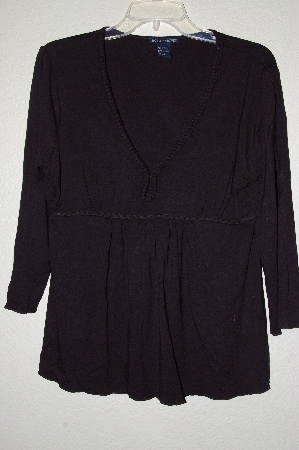 +MBADG #28-544 "Boston Proper Fancy Neck Black Stretch Top"