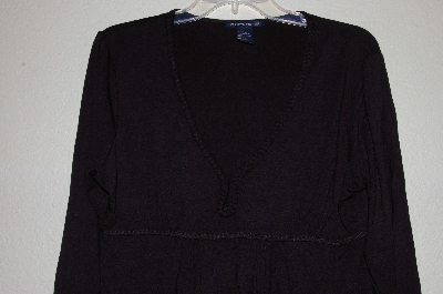 +MBADG #28-544 "Boston Proper Fancy Neck Black Stretch Top"