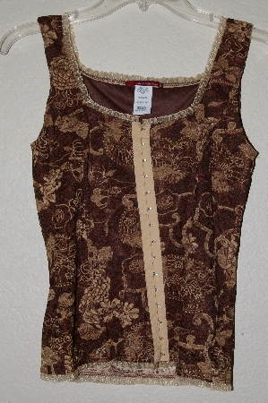 +MBADG #28-450  "Silvergate Fancy Brown Lace Tank"