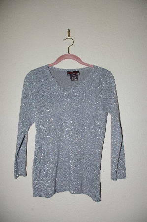 +MBADG #26-051  "Bradley By Bardley Bayou Silver Silk/Cashmere Blend Sweater"