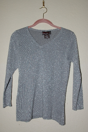 +MBADG #26-051  "Bradley By Bardley Bayou Silver Silk/Cashmere Blend Sweater"