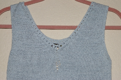 +MBADG #26-065  "Q Point Fancy Blue Knit Tank"