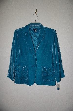 +MBADG #11-109  "Boston Proper Fancy Green Velvet Jacket"