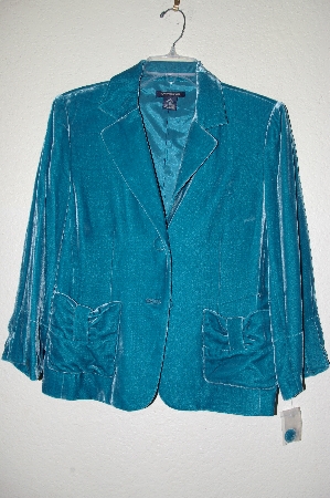 +MBADG #11-109  "Boston Proper Fancy Green Velvet Jacket"