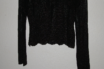 +MBADG #11-129  "Boston Proper Black Floral Lace Stretch Top"