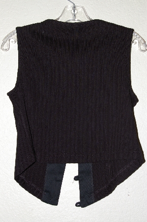 +MBADG #11-075  "Roughrider Black One Of A Kind Fancy Beaded Vest Style Top"