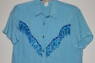 +MBADG #55-189  "New Frontier One Of A Kind Hand Beaded Western Shirt"