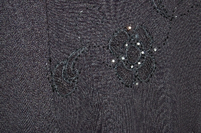 +MBADG #55-227  "Felicity Black Knit Fancy Embelished Sweater"
