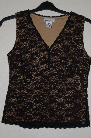 +MBADG #55-032  "Kathleen Kirkwood V-Neck Camisole With Lace Overlay"