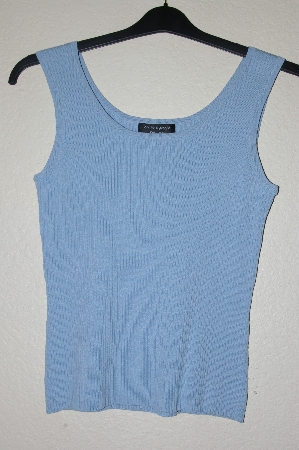 +MBADG #55-063  "Cable & Gauge Light Blue Knit Tank"